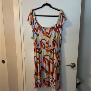 Super Soft by Torrid Colorful Abstract Mini Dress